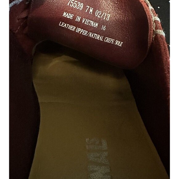 Clarks Originals Red Suede Wallabee Shoes Women’s 7M Crepe Sole - Picture 6 of 6